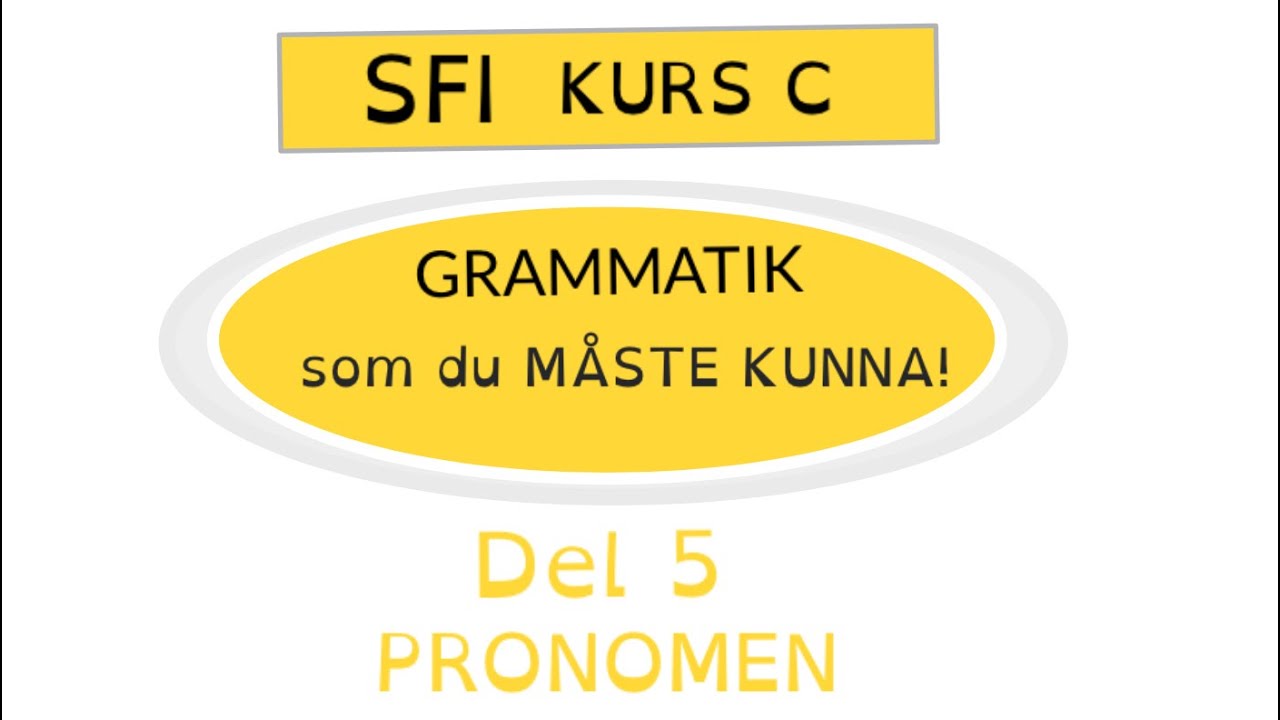 How to Learn Swedish GRAMMATIK - PRONOMEN med nedladdningsbar PDF