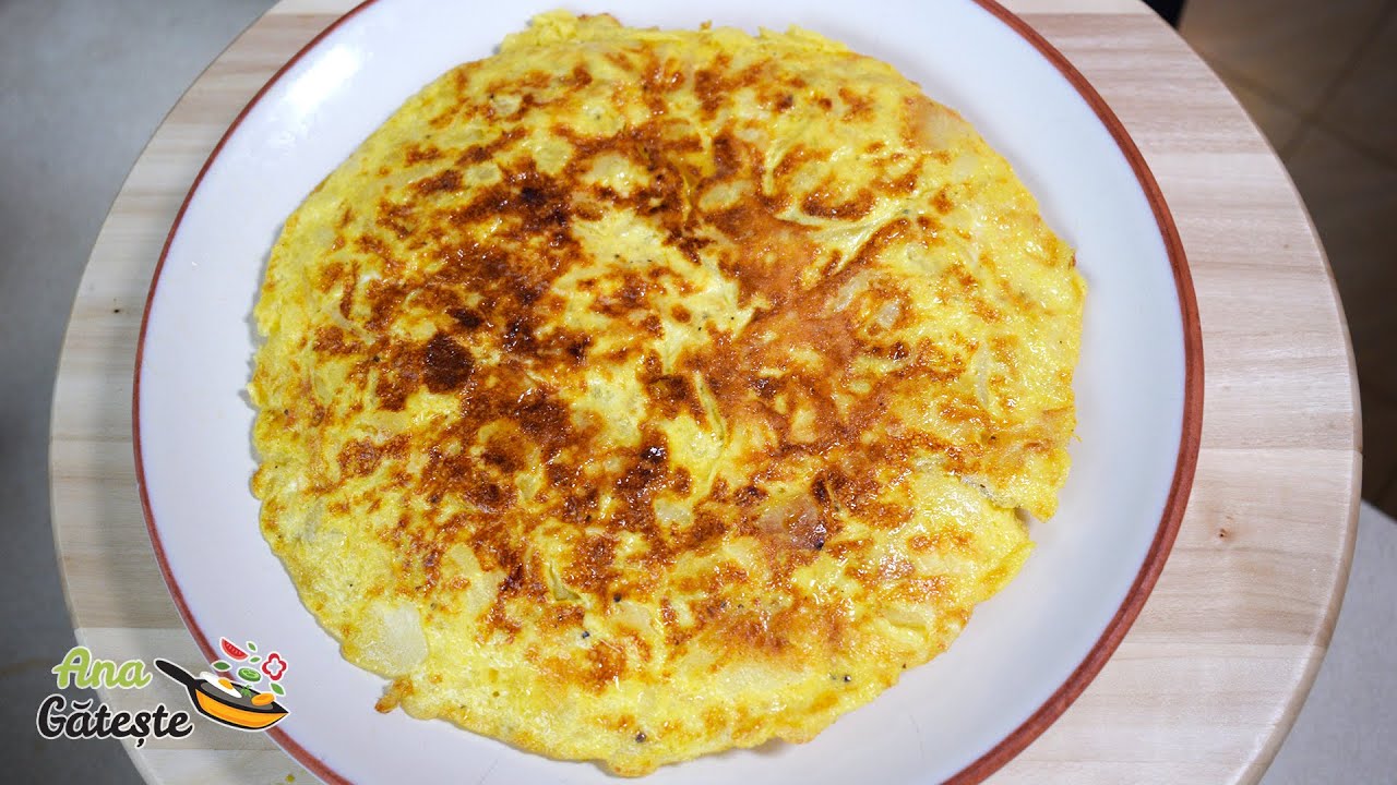 Tortiila sau omleta spaniola cu cartofi si ceapa