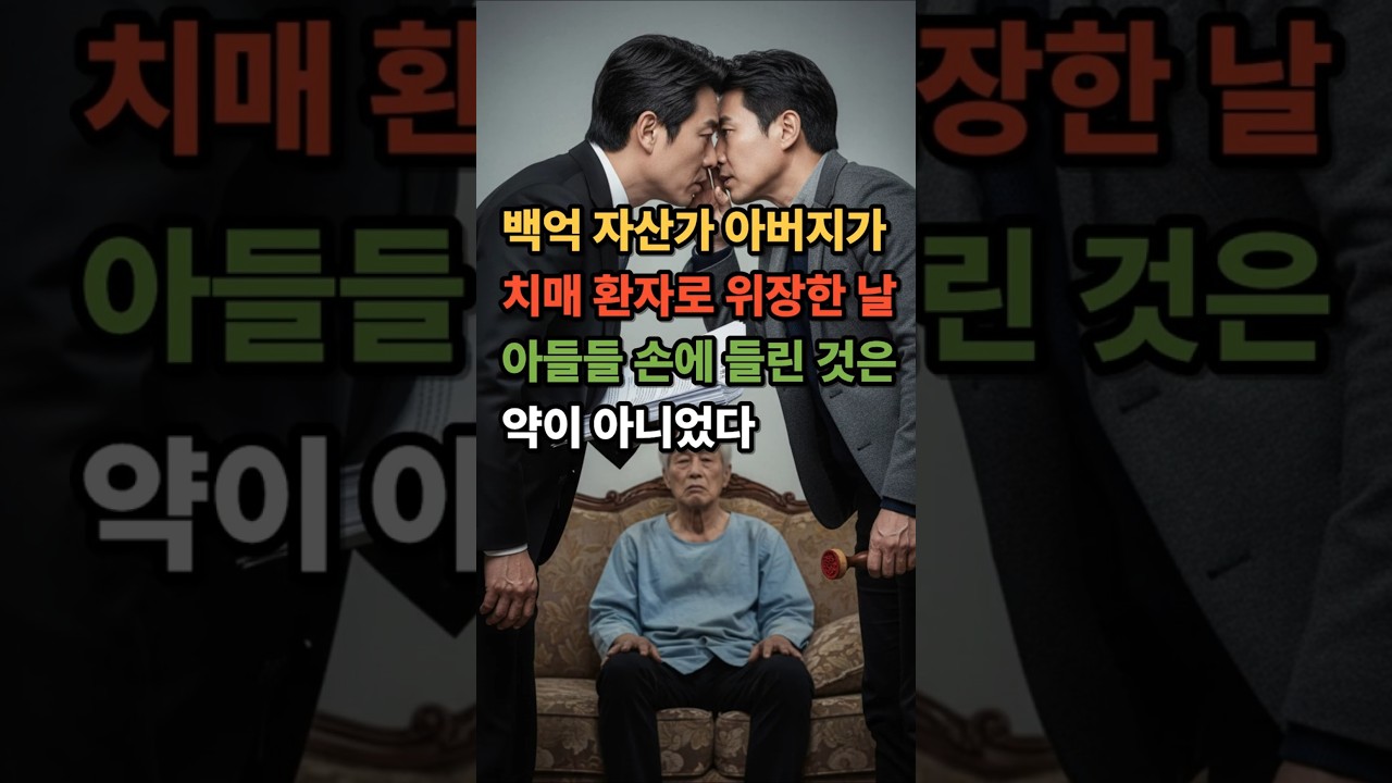 백억 자산가 아버지가 치매 환자로 위장한 날&hellip;아들들 손에 들린 것은 약이 아니었다 #치매위장 #백억자산가 #재산상속 #자식시험 #효도 #상속분쟁 #막내딸 #통쾌한반전 #충격실화