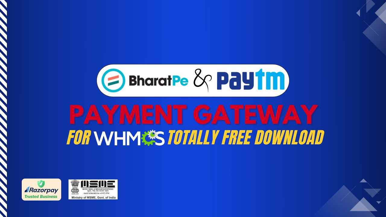 BharatPe & PayTm Gateway Integration in WHMCS - Totally Free by SparkShift.host