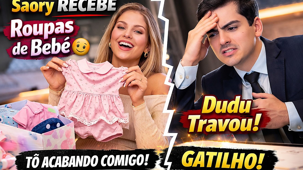 Saory RECEBE Roupas de Bebê 😳👶 | Dudu Travou!