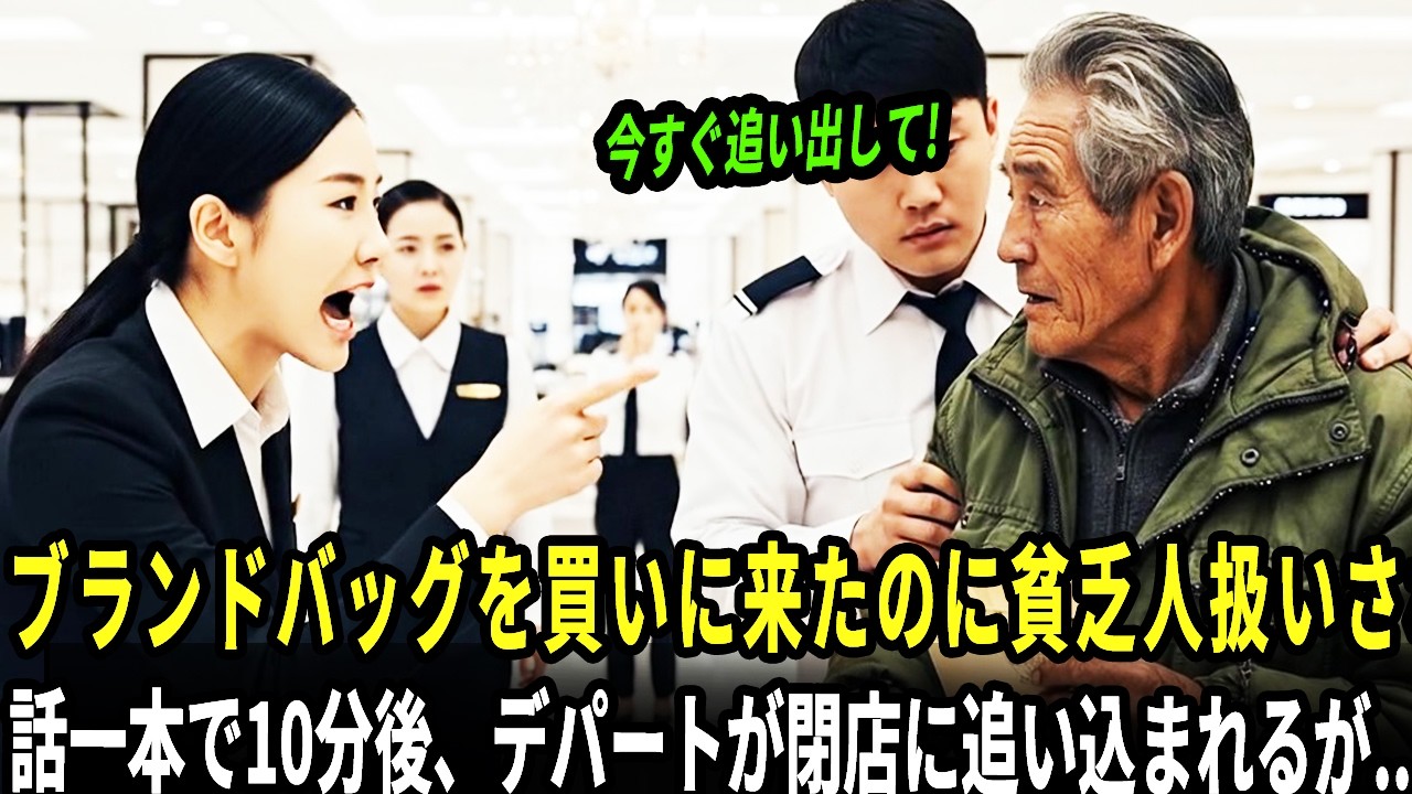 ブランド品を買おうとして貧乏人扱い。電話一本、その10分後...百貨店閉鎖へ! ｜老後の物語｜感動エピソード｜物語ラジオ｜オーディオブックㅣ