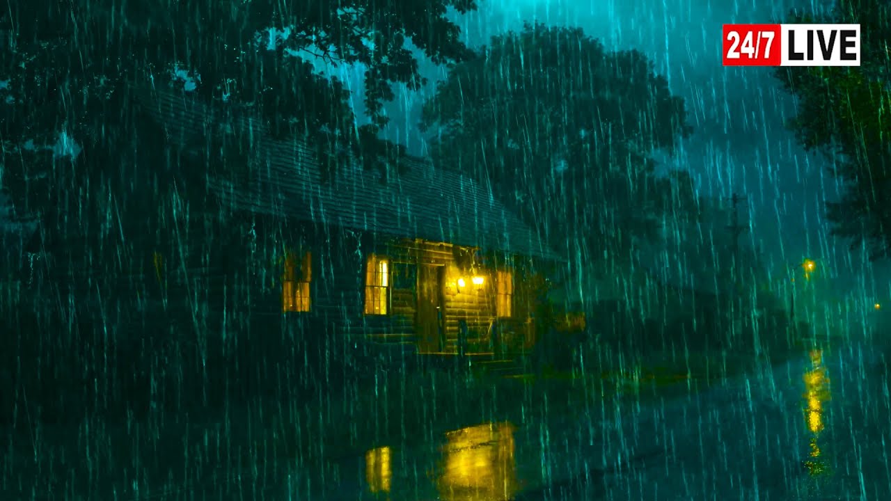 Barulho de Chuva para Dormir ⛈ Som de Chuva Relaxar e Trovão à Noite para Relaxar #68 Sleep Sounds