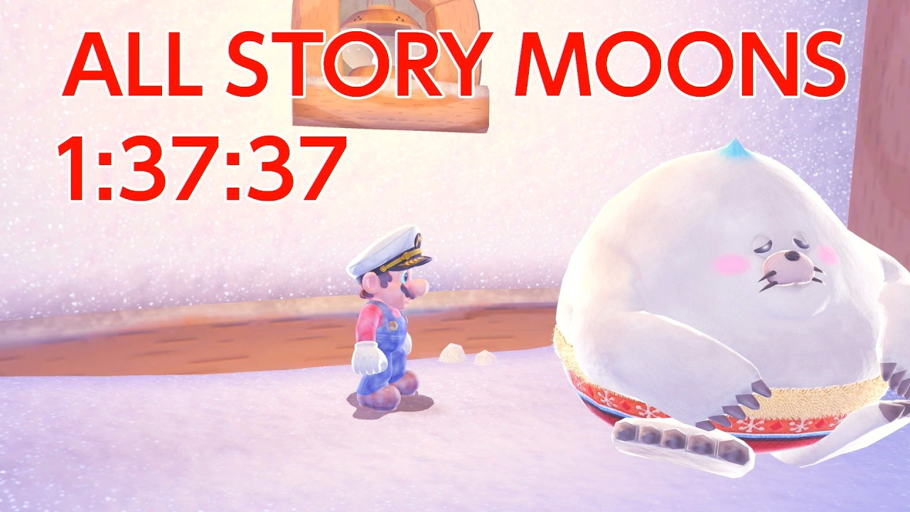 Super Mario Odyssey All Story Moons 1:37:37
