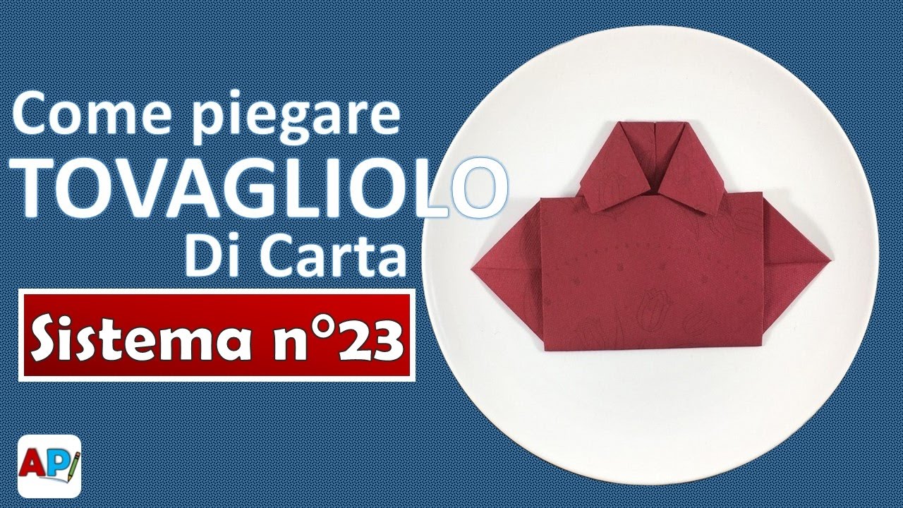 Come piegare tovagliolo di carta a forma di camicia - tovaglioli fai da te