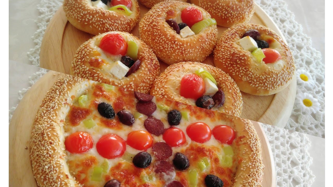 بيتزا وميني بيتزا السميت على الطريقة التركية بعجينة قطنية جد رائعة🍕🍕