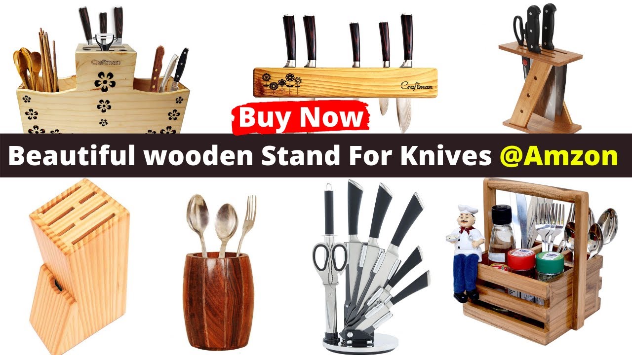 Beauiful wooden kitchen cutlery holder knife | kitchen knife bar