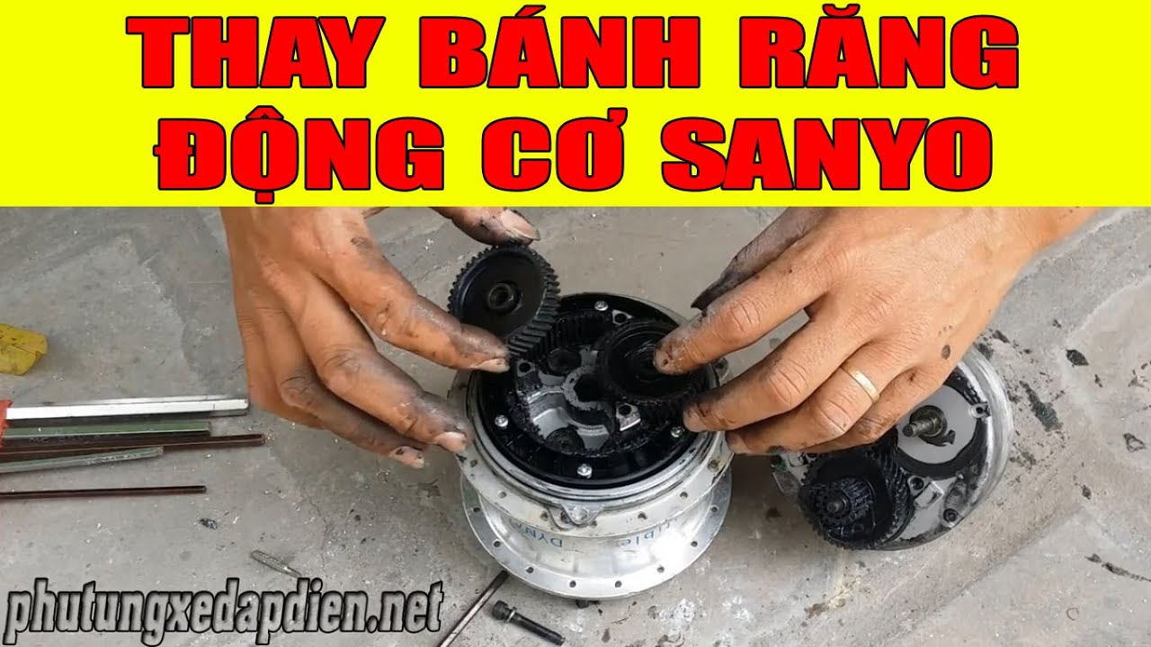 Hướng dẫn lắp bánh răng cho động cơ Sanyo 24V250W để cho động cơ quay nhẹ và trơn | Brushless motor