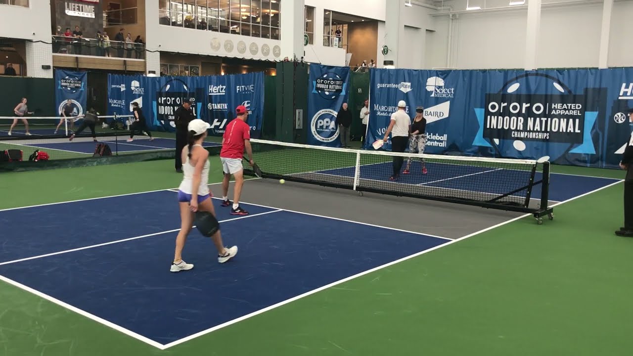 Ben Johns, Anna Leigh Waters Vs. Dave Weinbach, Jennifer Tavernier. PPA Indoor National championship