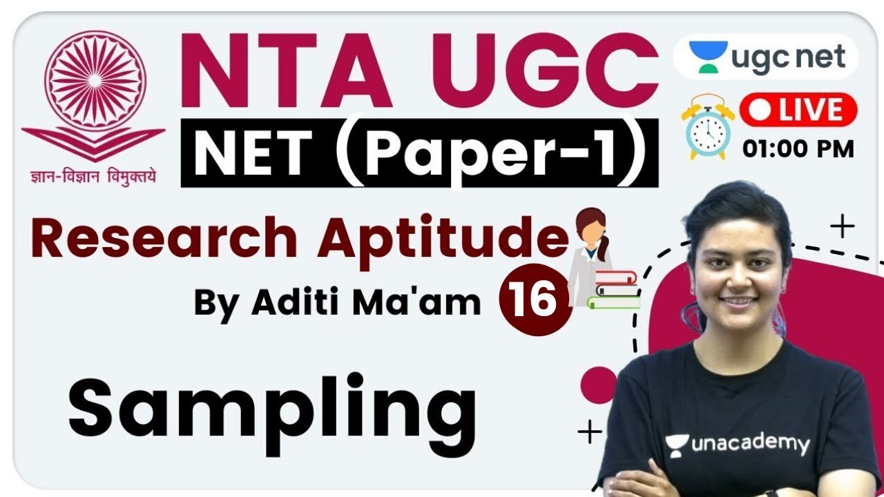 NTA UGC NET 2020 (Paper-1) | Research Aptitude by Aditi Ma'am | Sampling