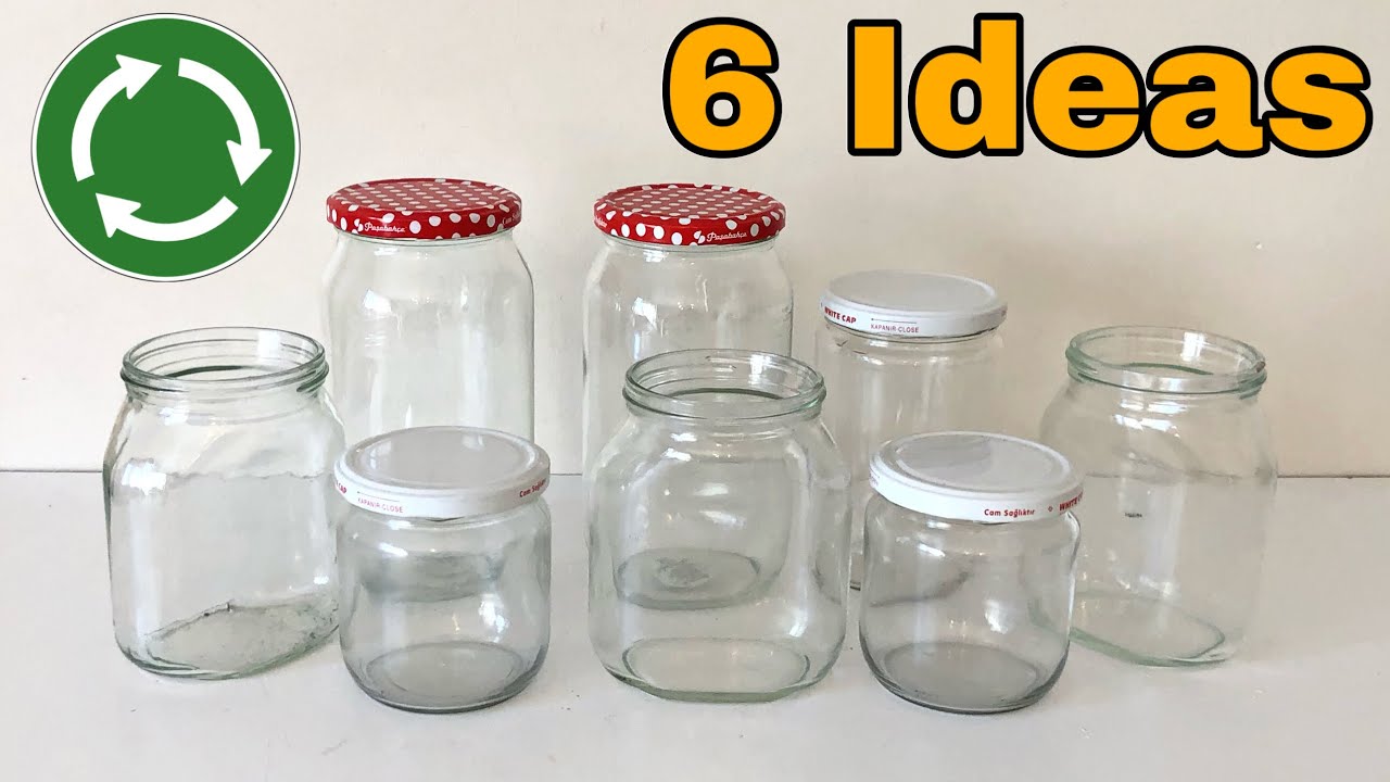 6 разных идей со стеклянными банками ♻️