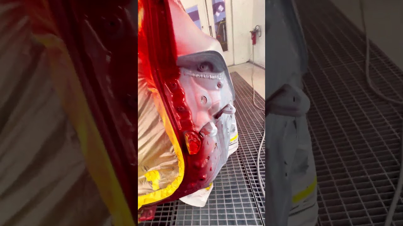 FIRE RED! #satisfying #fyp #asmr #car #painting