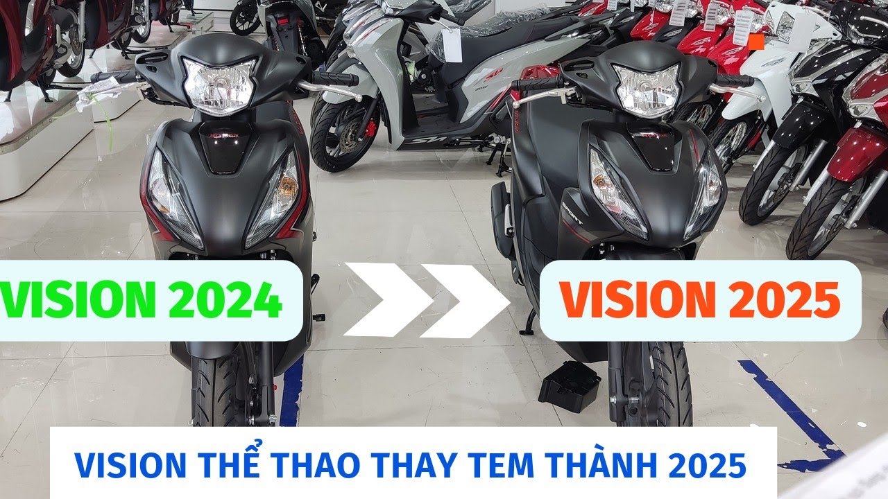 So sánh Vision 2025 vs Vision 2024. Vision bản thể thao 2025 vs Vision 2024. 