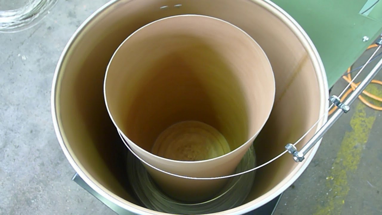 test run overhauled barrel coiler for welding wire