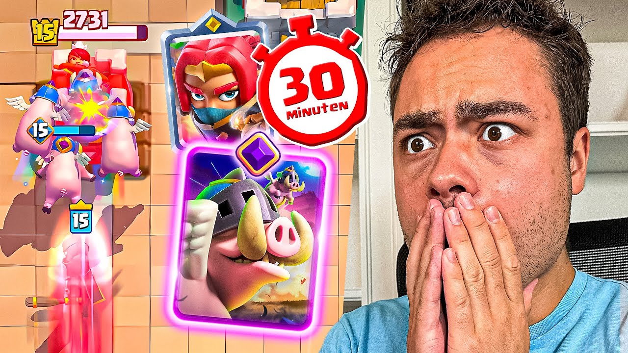 Halfuur Pushen met Royal Hogs Evolution op Clash Royale!!
