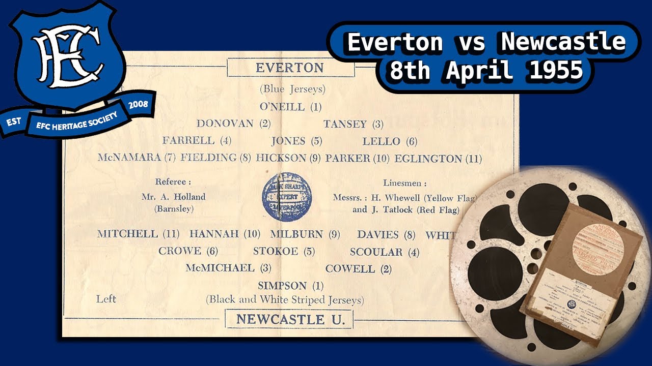 Everton v Newcastle United, 8 April 1955
