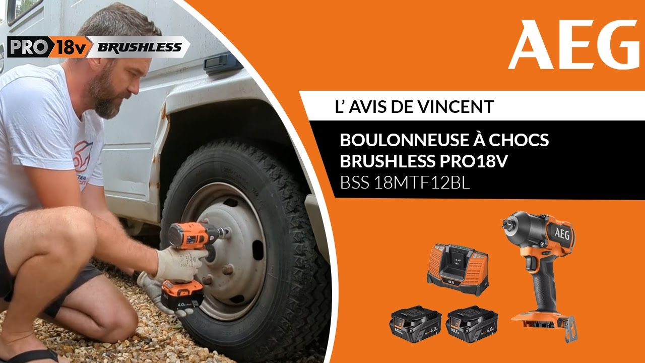 Boulonneuse à chocs brushless PRO18V BSS 18MTF12BL AEG - L’avis de Vincent