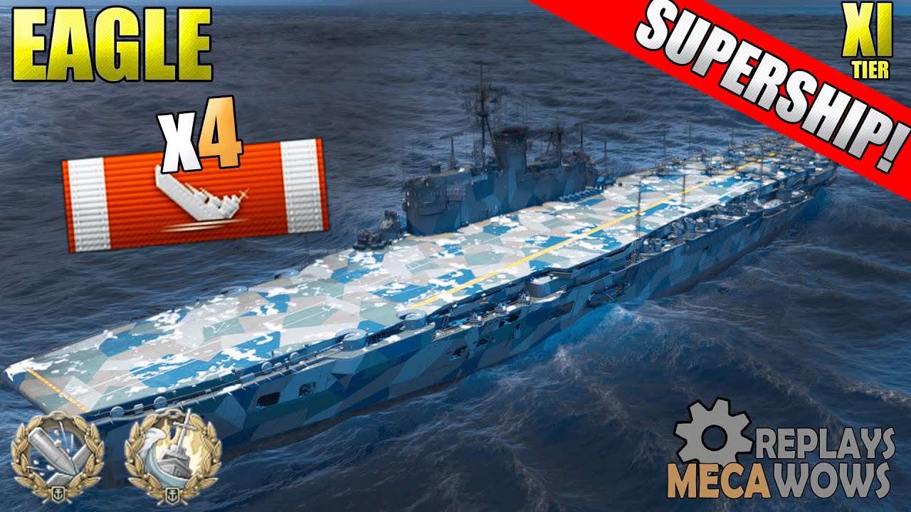 SUPERSHIP Eagle 4 Kills & 283k Damage | World of Warships Gameplay 4k
