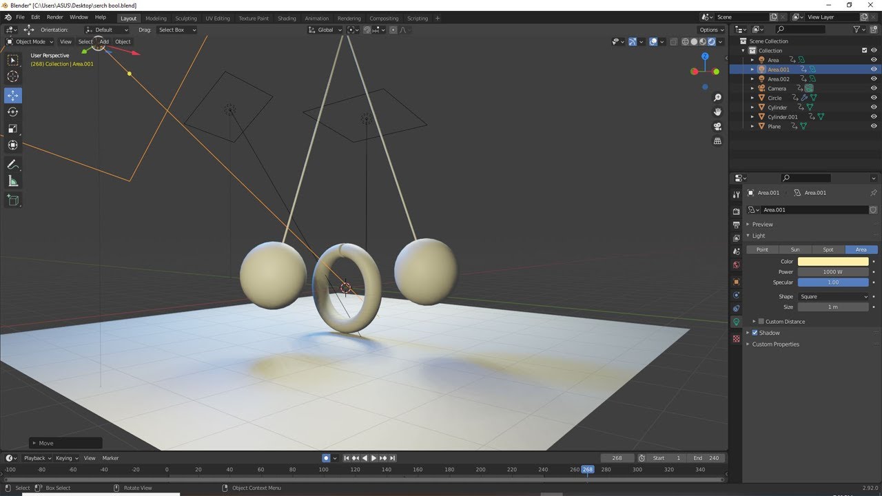 بلندر-أنشاء كرات متحركة انميشن داخل برنامج Blender 2.82