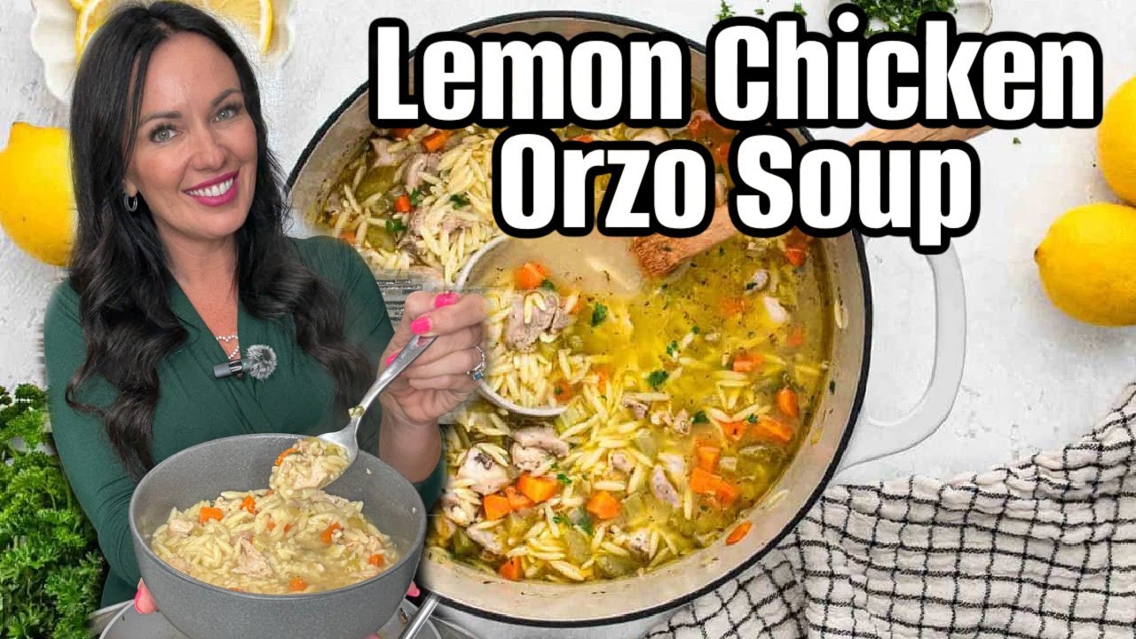 Creamy Lemon Chicken Orzo Soup – Quick Dinner Idea