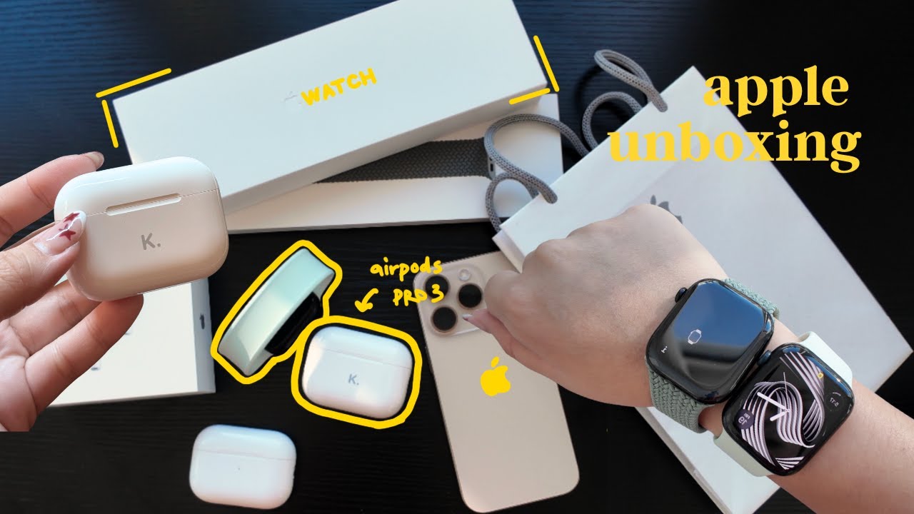 apple watch series 11 + airpods pro 3 + watch strap unboxing