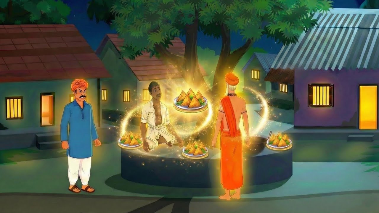 समोसे वाले की किस्मत  ,samose wale ki kismat Hindi moral story 2d cartoon. 