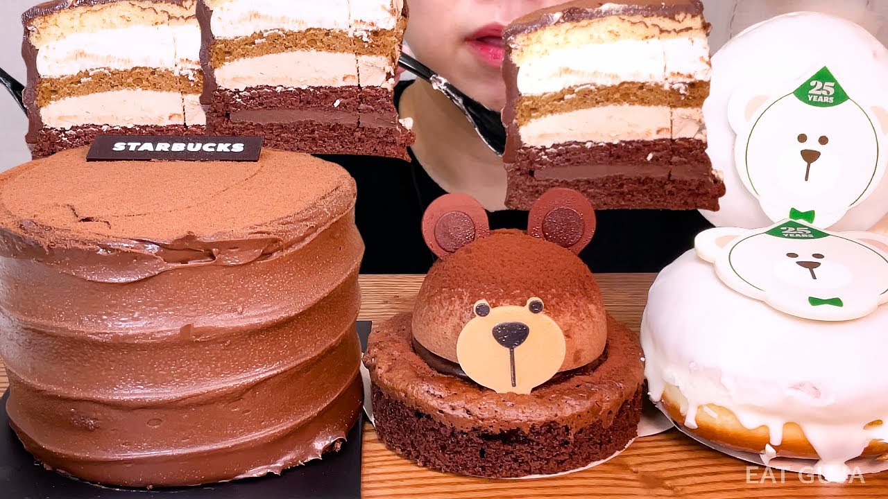 ASMR🍫초코 케이크 🍫🍰 브라우니 도넛 디저트 먹방 Chocolate Cake Dessert Mukbang