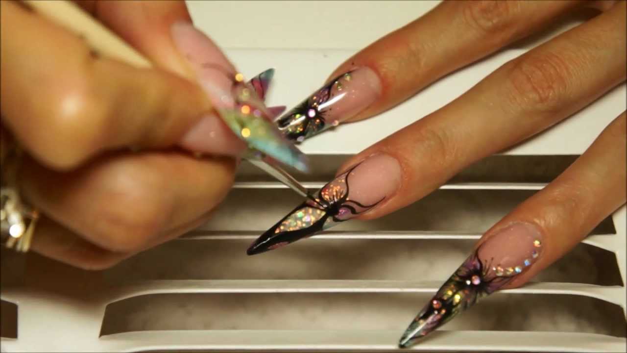 2 Colorful sparkling hand painted designs