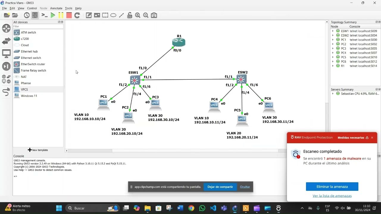 Configurar VLANs con Router en GNS3 - Tutorial Completo Paso a Paso