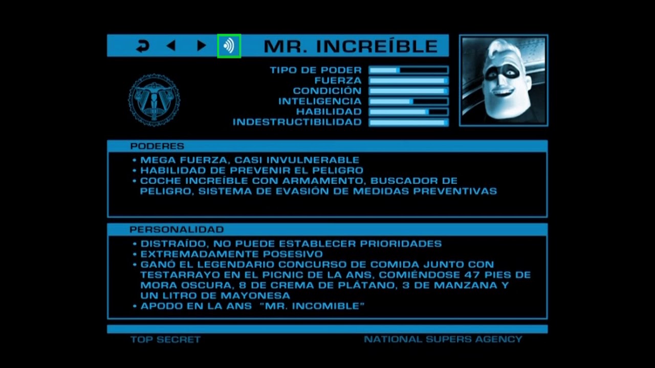 ARCHIVOS SECRETOS DE LA ANS: Mr. Increíble