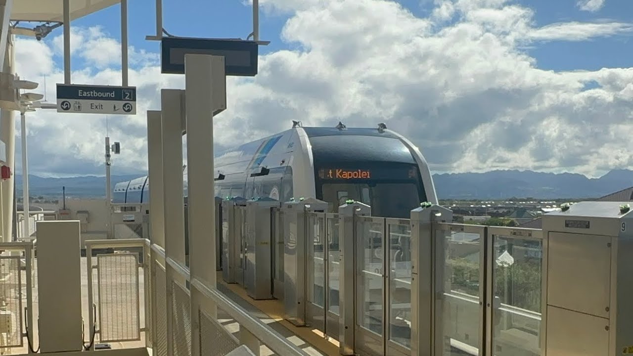 Honolulu Skyline Rail Train 08, Eastbound Route To Hālawa Aloha Stadium From Kualaka’i East Kapolei