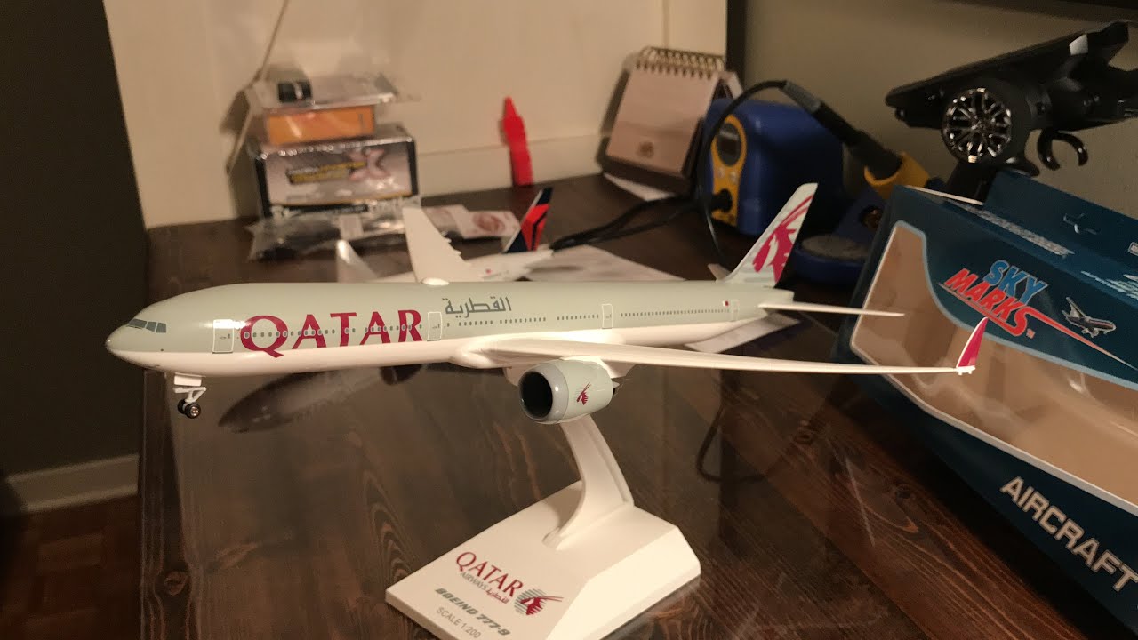 Skymarks Qatar 777-9X Unboxing and Review 1/200 Scale.