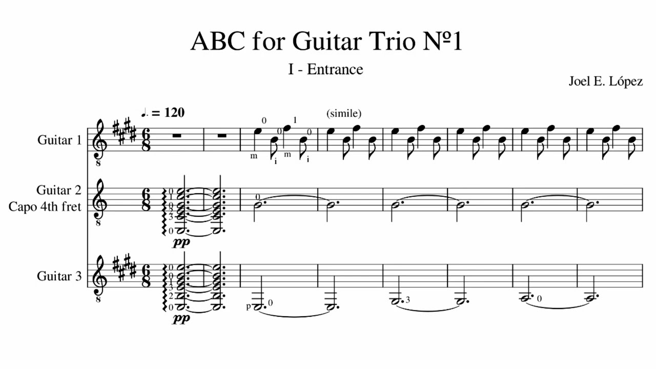 ABC for Guitar Trio  - Joel Edgardo López