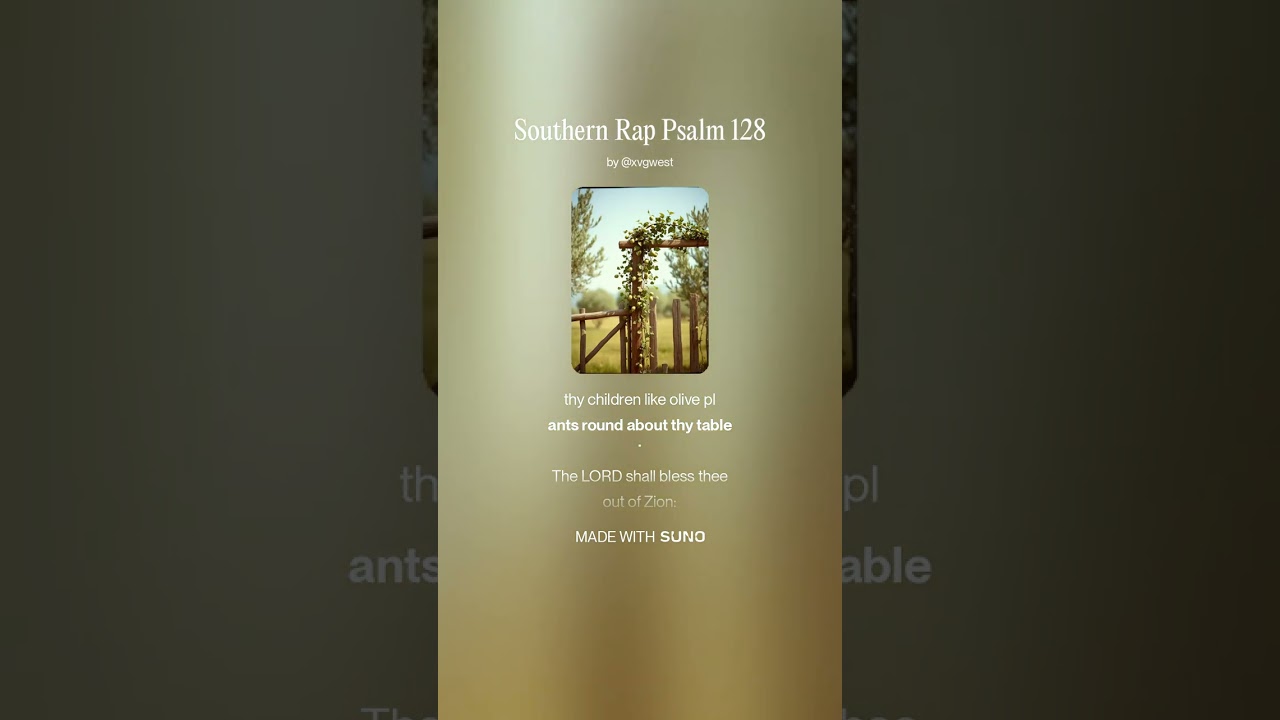 Southern Rap Psalms Psalm 128 Blessed and Well Official Audio