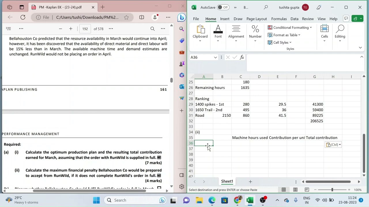 ACCA PM | Bellahouston Co | December 2021 Past Paper Question | SECTION C | KAPLAN KIT | @beingacca