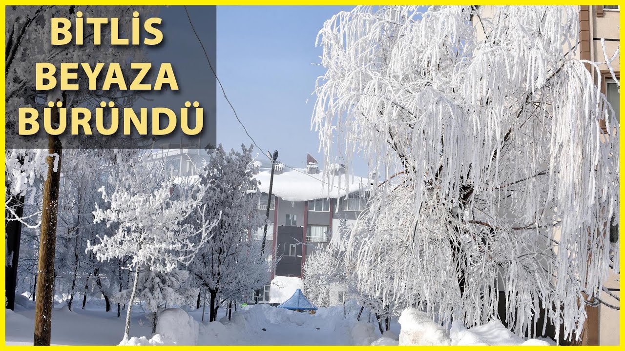 Bitlis'te Kar G&uuml;zelliği