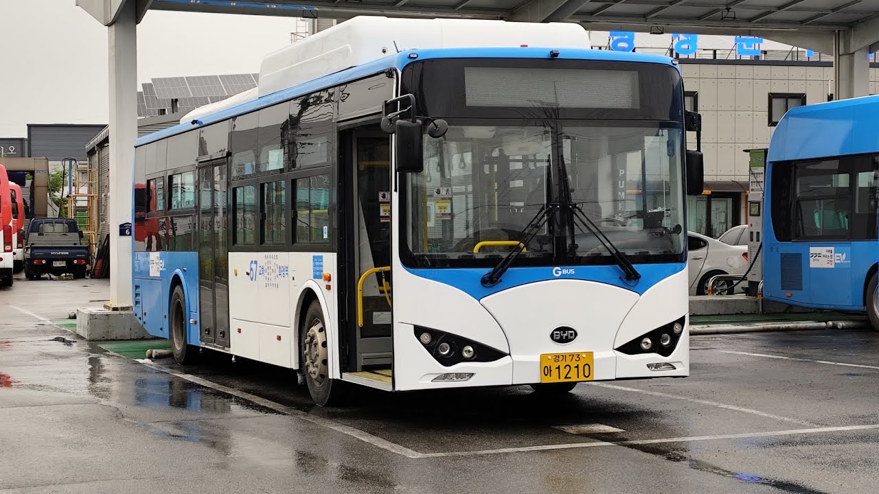 (주)명성 67번 BYD eBUS-12 2021 EV(비야디 eBUS-12 2021 EV)교하차고지(연다산동) - 화정역3호선 상행 전구간 주행