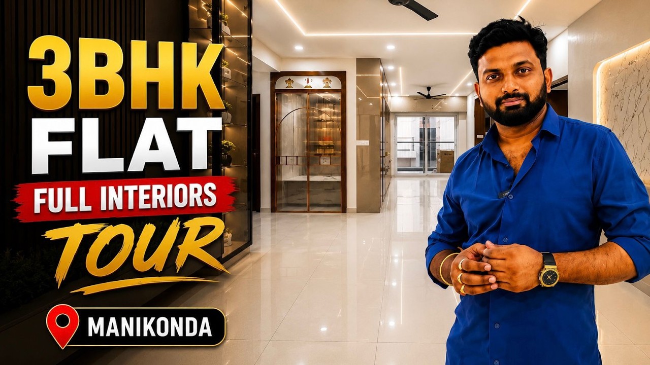 🏡 3BHK Full Flat Interiors Tour | Modern Luxury Home in Manikonda, Hyderabad | Sri Aditya Athena