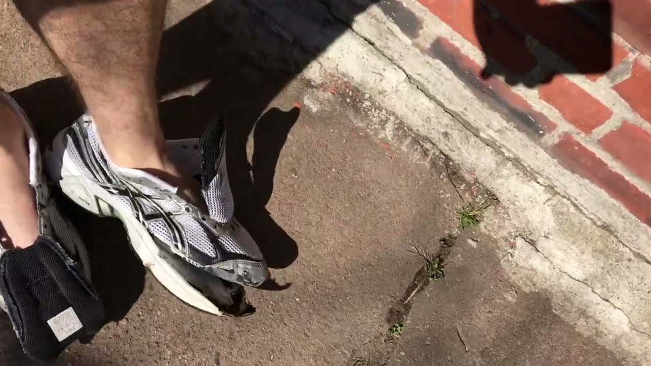 Finishing Off And Tossing The Remains Of My Trashed Asics Gel-1130 Running Shoes