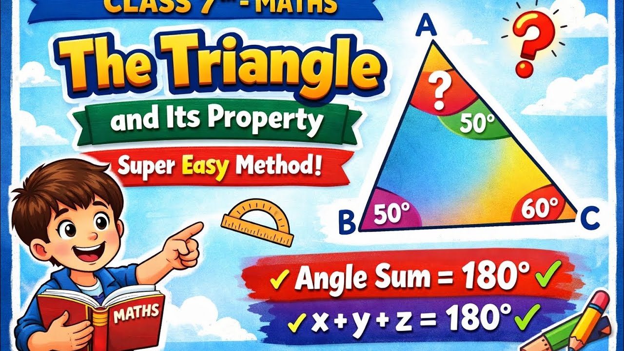 Class 7th, maths , chapter-6( The triangle and it's property)