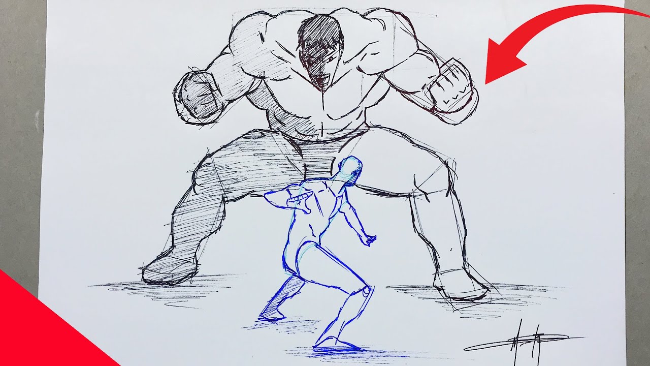Dibuja Cualquier Pose Anime Con MUSCULO Técnica Fácil
