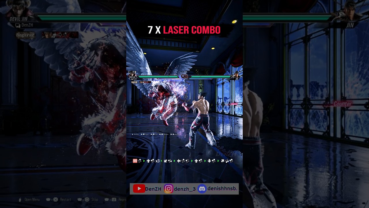 Devil Jin's 7x Laser Combo #tekken #tekken8 #shorts #gaming #deviljin #jinkazama