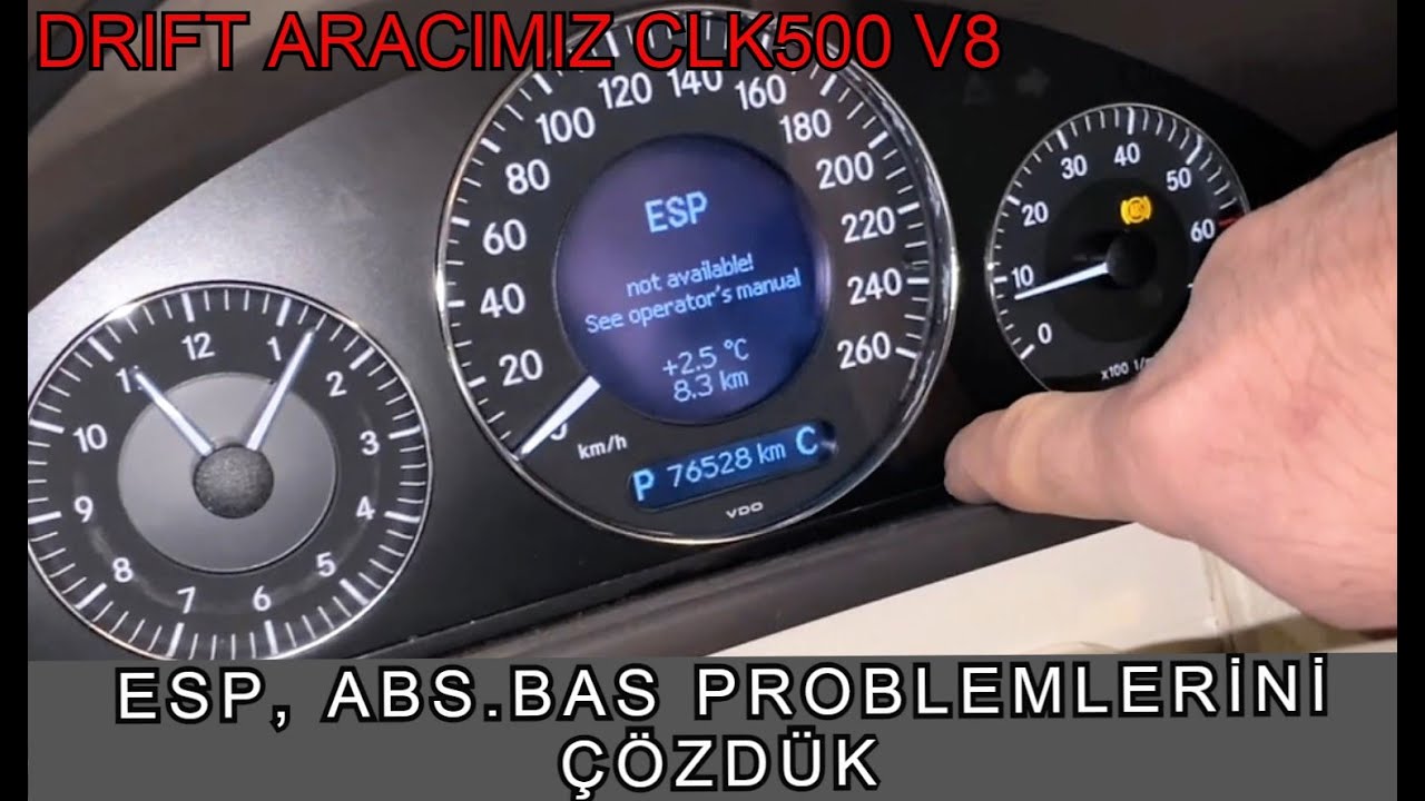 Мы решили проблемы с АБС, ESP, BAS в нашей машине для обучения дрифту. CLK 500 V8
