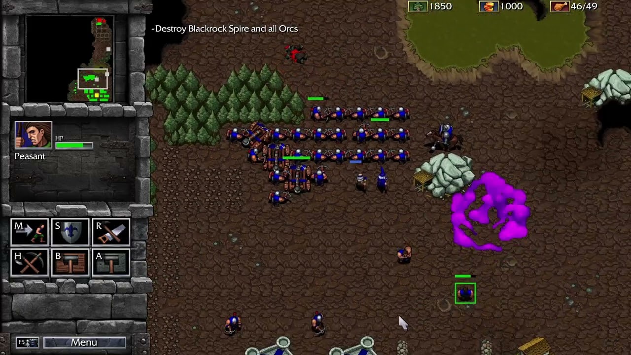 Warcraft 1 Remastered - Human - 12: Blackrock Spire (Insane mod)