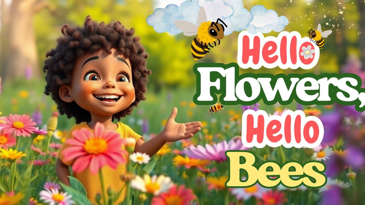 Hello Flowers, Hello bees| Kids Song