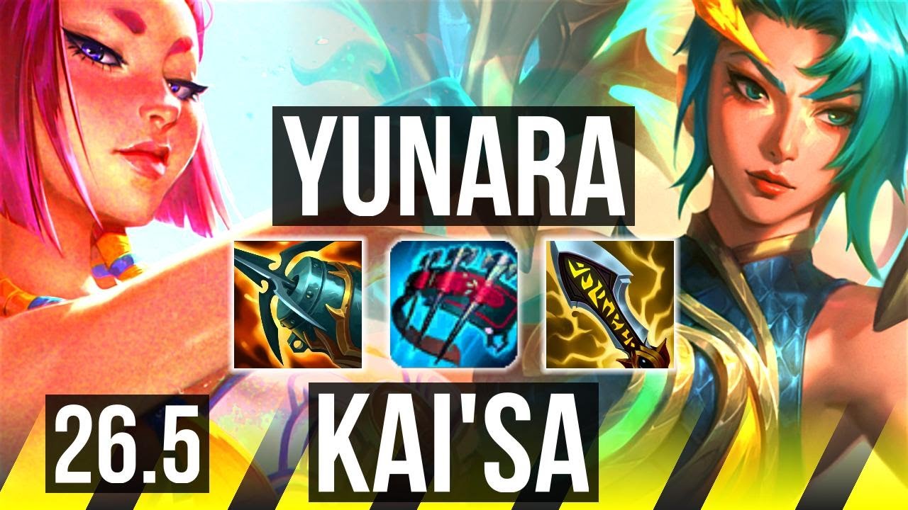 YUNARA & Nautilus vs KAI'SA & Rengar (ADC) | 82K damage | KR Master | 26.5