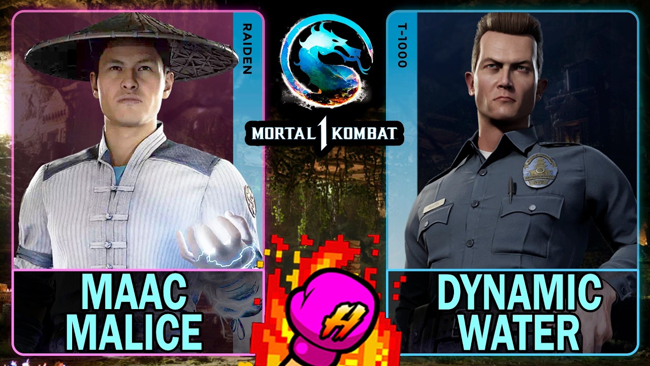 MK1 Maac Malice (RAIDEN) VS Dynamic Water (T-1000)🥊Mortal Kombat 1🥊4K 60ᶠᵖˢ