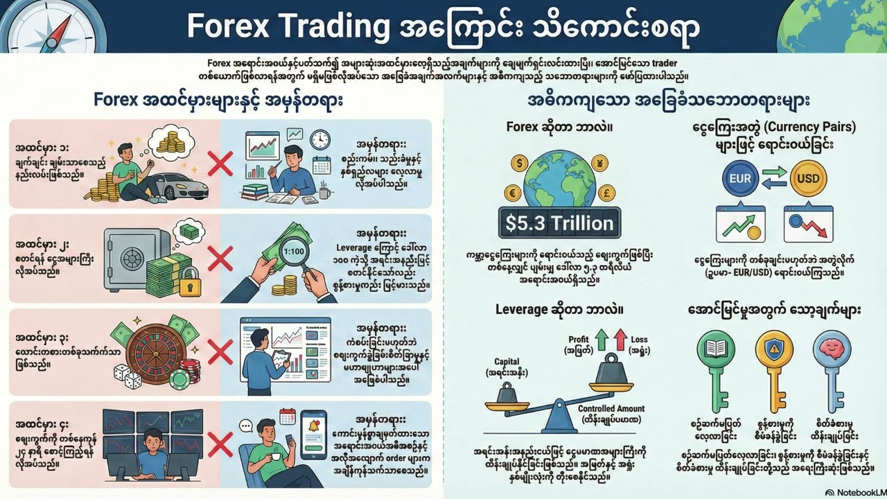 Forex ဆိုတာ တကယ်ပဲ လောင်းကစားလား ဒါမှမဟုတ် စနစ်တကျ ရင်းနှီးမြှုပ်နှံမှုလား