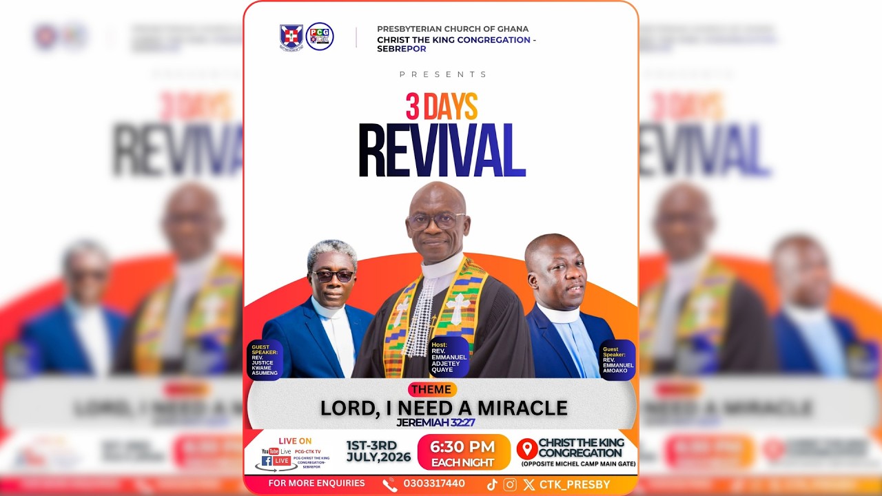 THREE (3) DAYS REVIVAL - DAY 2 || THEME: LORD, I NEED A MIRACLE || 02-07-2026