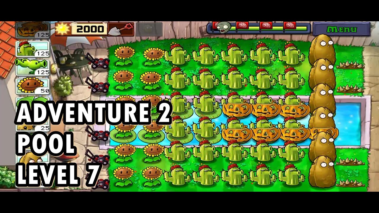 PvZ ADVENTURE 2 (POOL) LEVEL 7